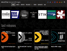 Tablet Screenshot of moltorecordings.com